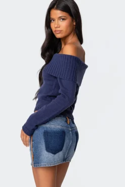 Tamara Fold Over Knit Top