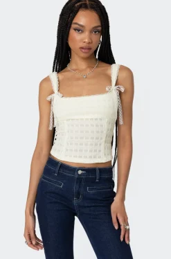 Textured Bustier Top