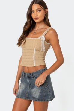 Textured Bustier Top