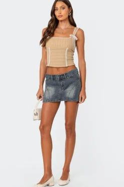 Textured Bustier Top