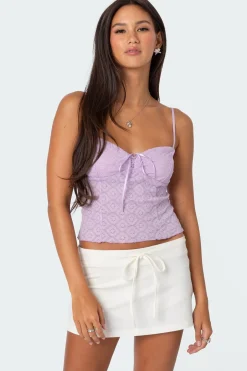 Textured Lacey Tank Top