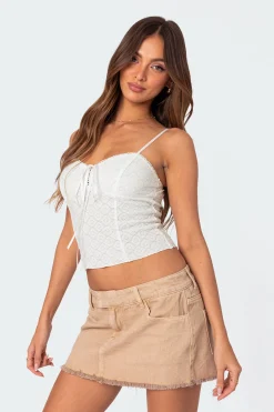 Textured Lacey Tank Top