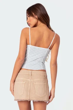 Textured Lacey Tank Top