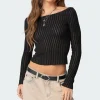 Textured Sheer Boat Neck Top