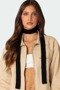 Thin Knitted Scarf