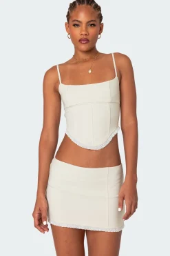 Thora Woven Lace Up Corset