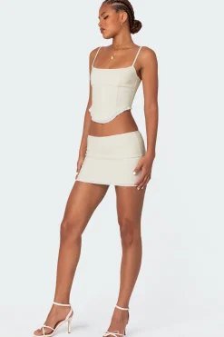 Thora Woven Lace Up Corset