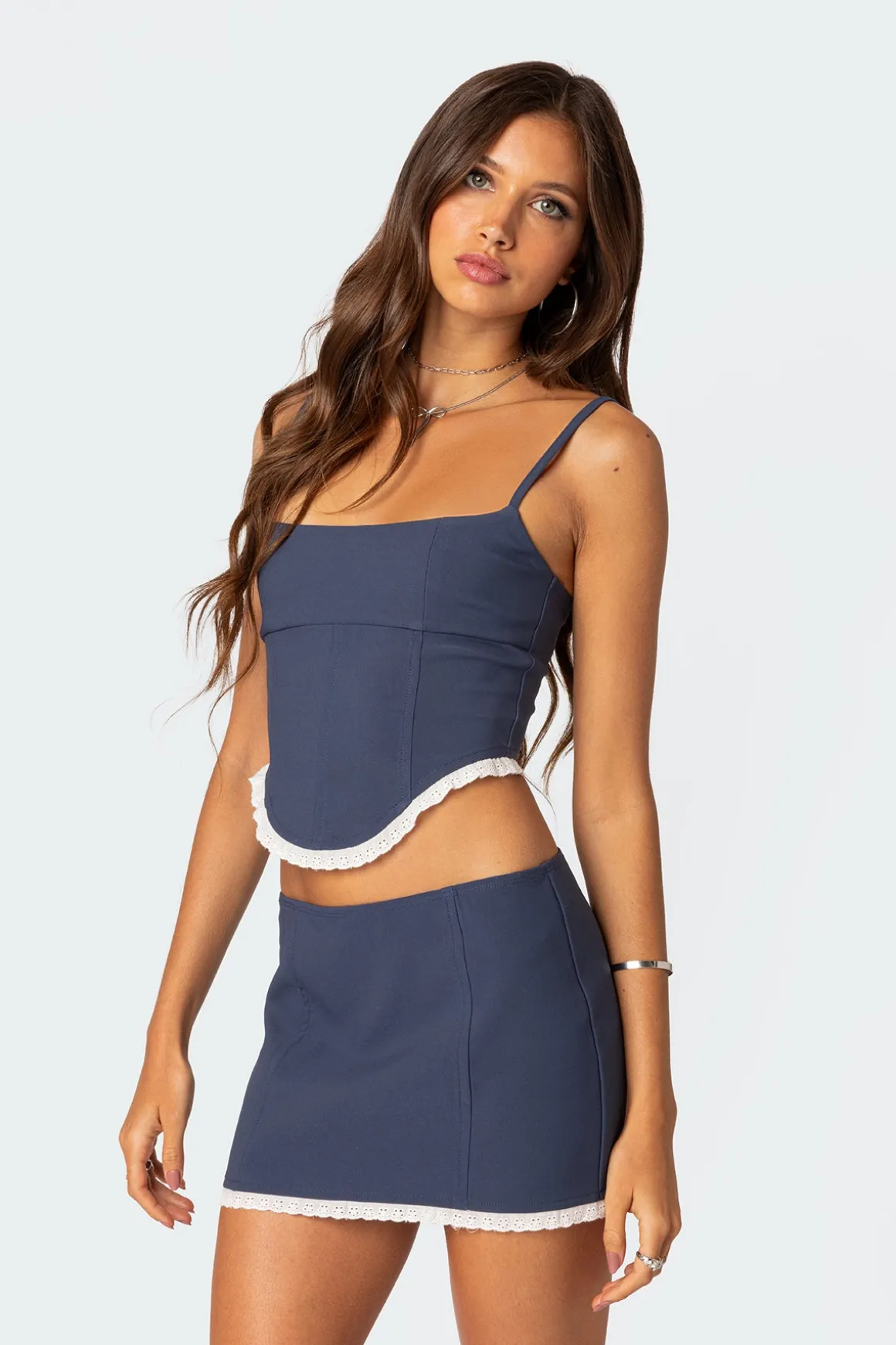 Thora Woven Lace Up Corset