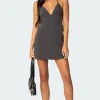 Tie Back Halter Mini Dress