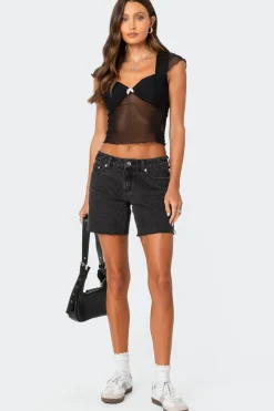 Tomboy Low Rise Denim Shorts