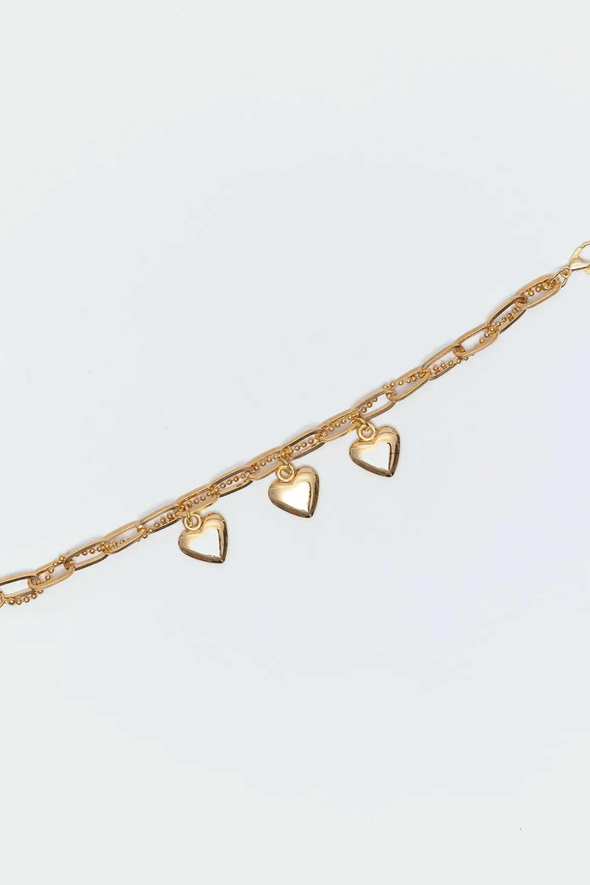 Triple Heart Charm Bracelet