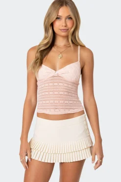 Tuesday Textured Lace Tank Top