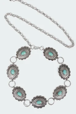 Turquoise Gem Pendant Belt