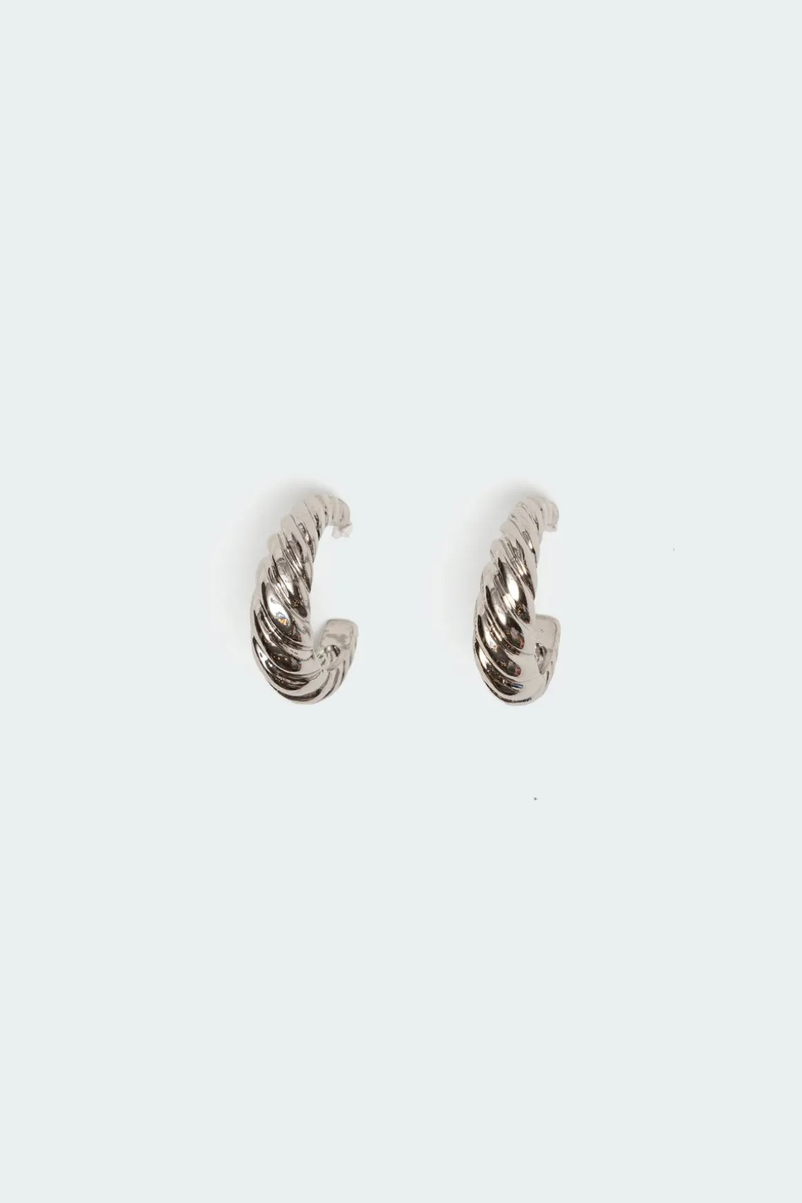 Twist Hoop Stud Earrings