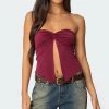 Twisted Split Front Tube Top