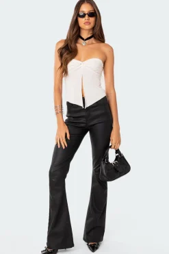 Twisted Split Front Tube Top