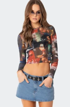 Two Faced Mesh Top
