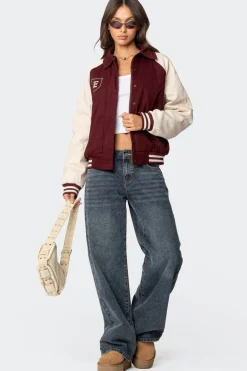 Varsity Oversized Bomber Jacket