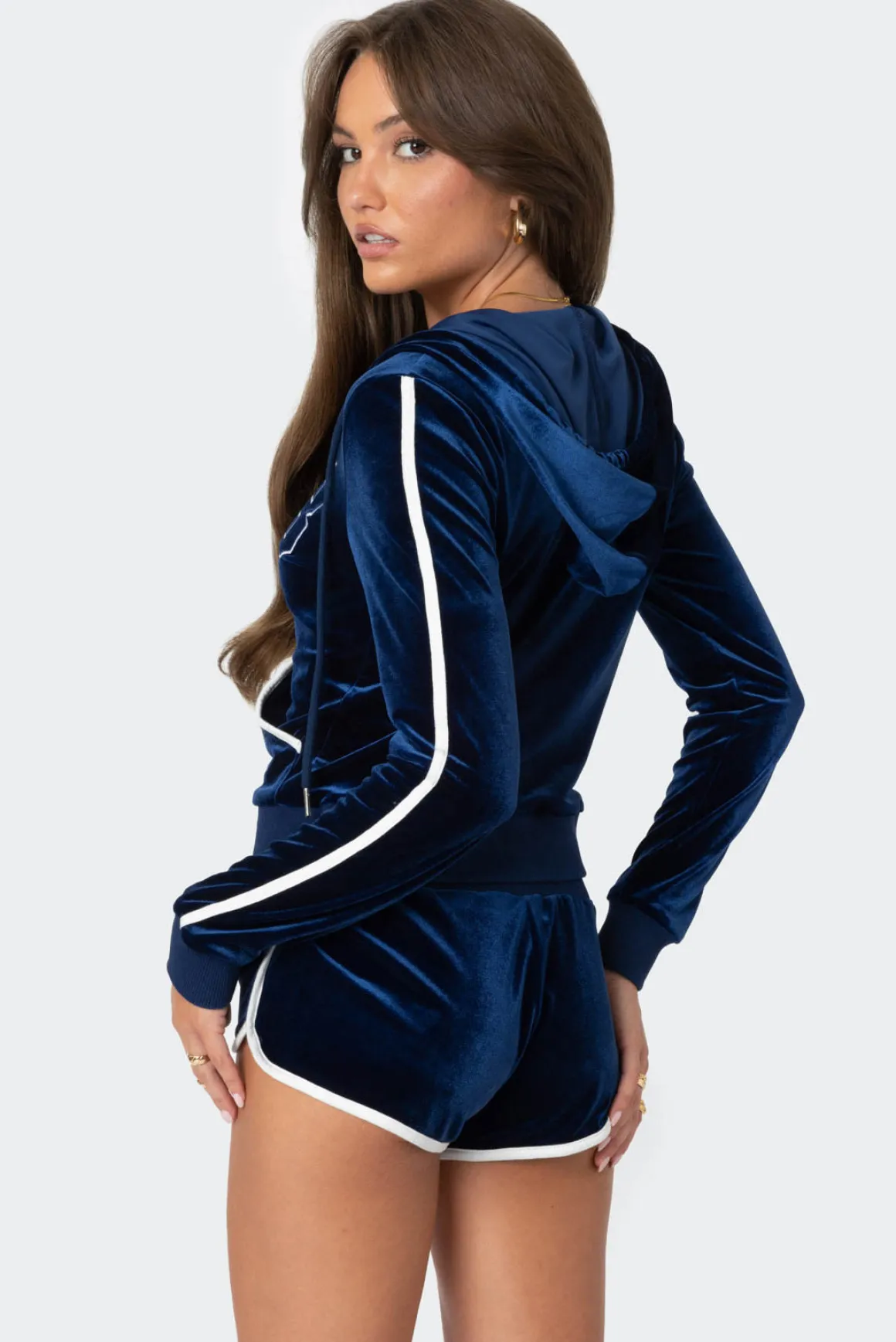 08 Velour Zip Up Hoodie