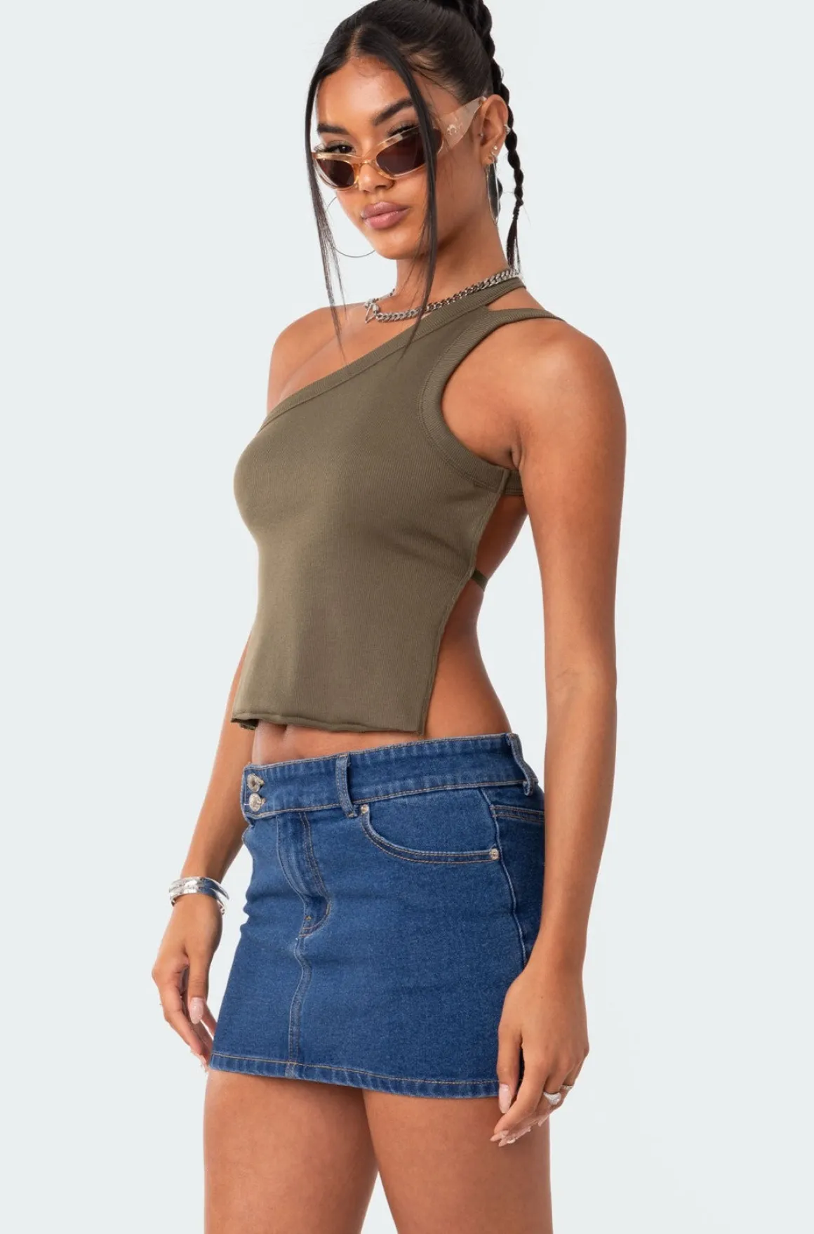 Verdi Open-Back One Shoulder Top