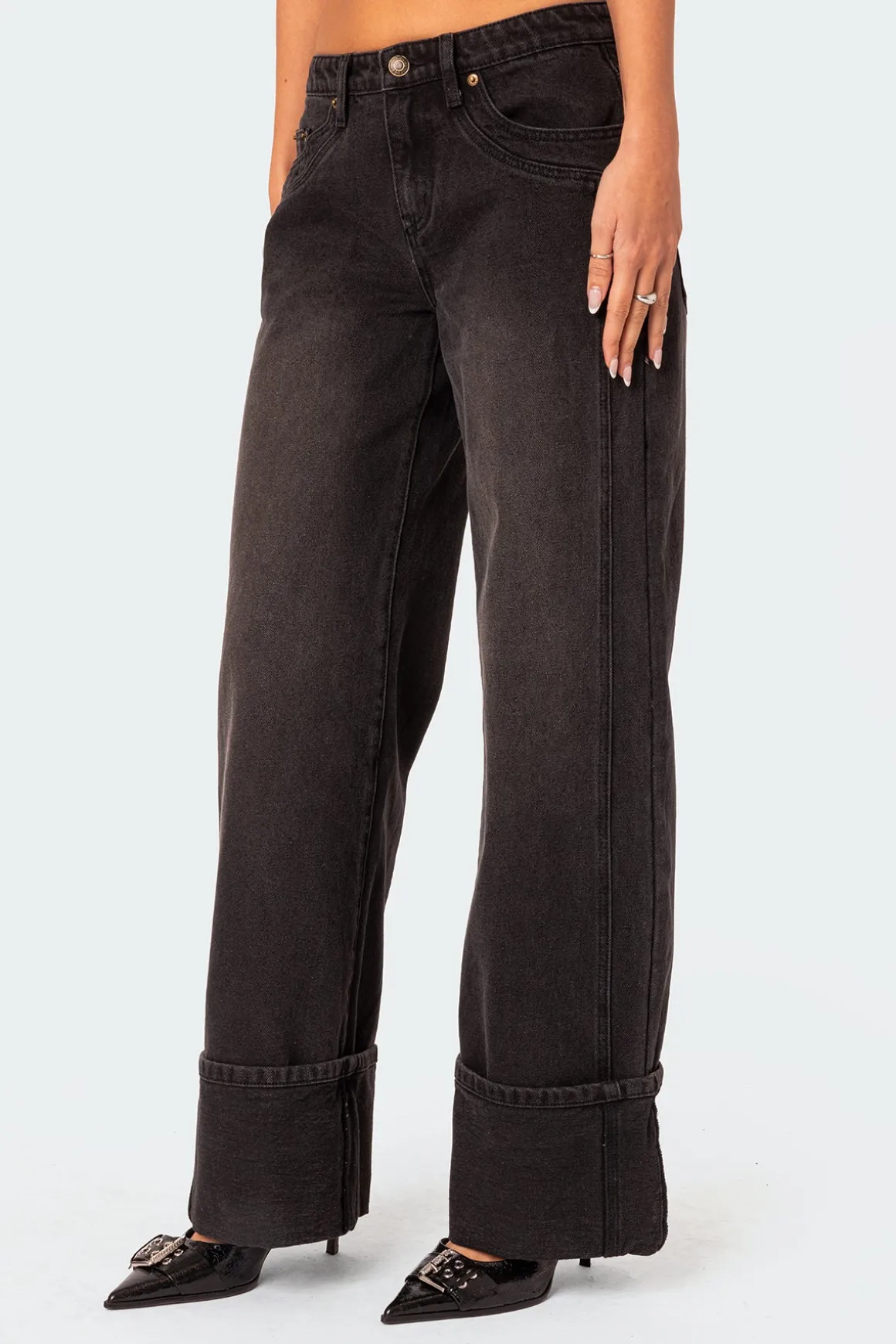Vesper Cuffed Low Rise Jeans
