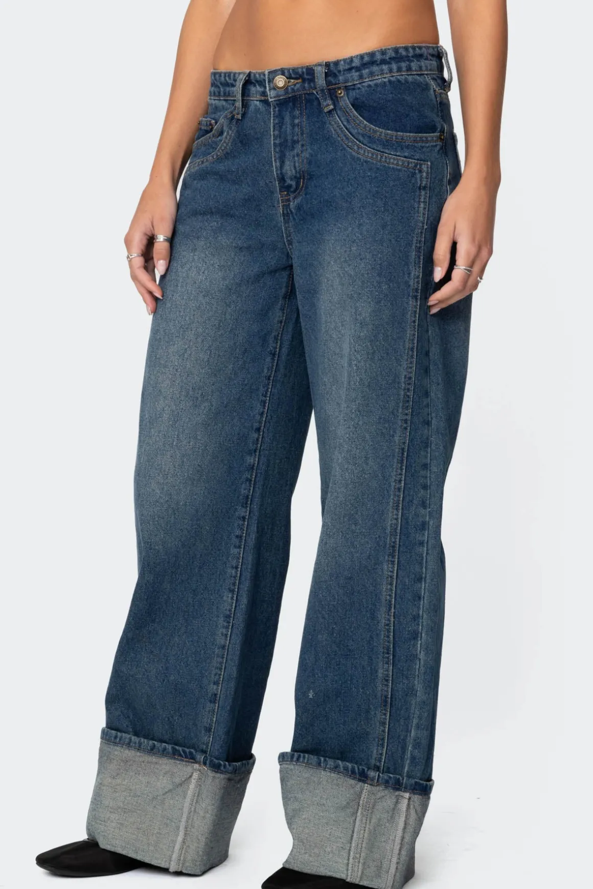 Vesper Cuffed Low Rise Jeans