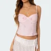 Victoria Embroidered Mesh Bra Top