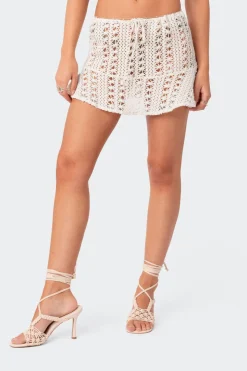 Violet Crochet Mini Skirt