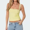 Virginia Lace Trim Eyelet Tank Top