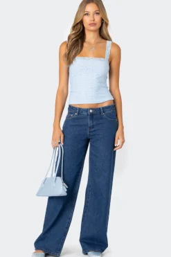 Virginia Lace Trim Eyelet Tank Top