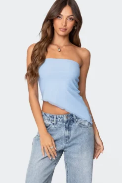 Vivi Mesh Asymmetric Tube Top