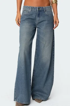 Vyxen Vintage Washed Low Rise Jeans