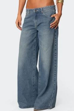 Vyxen Vintage Washed Low Rise Jeans