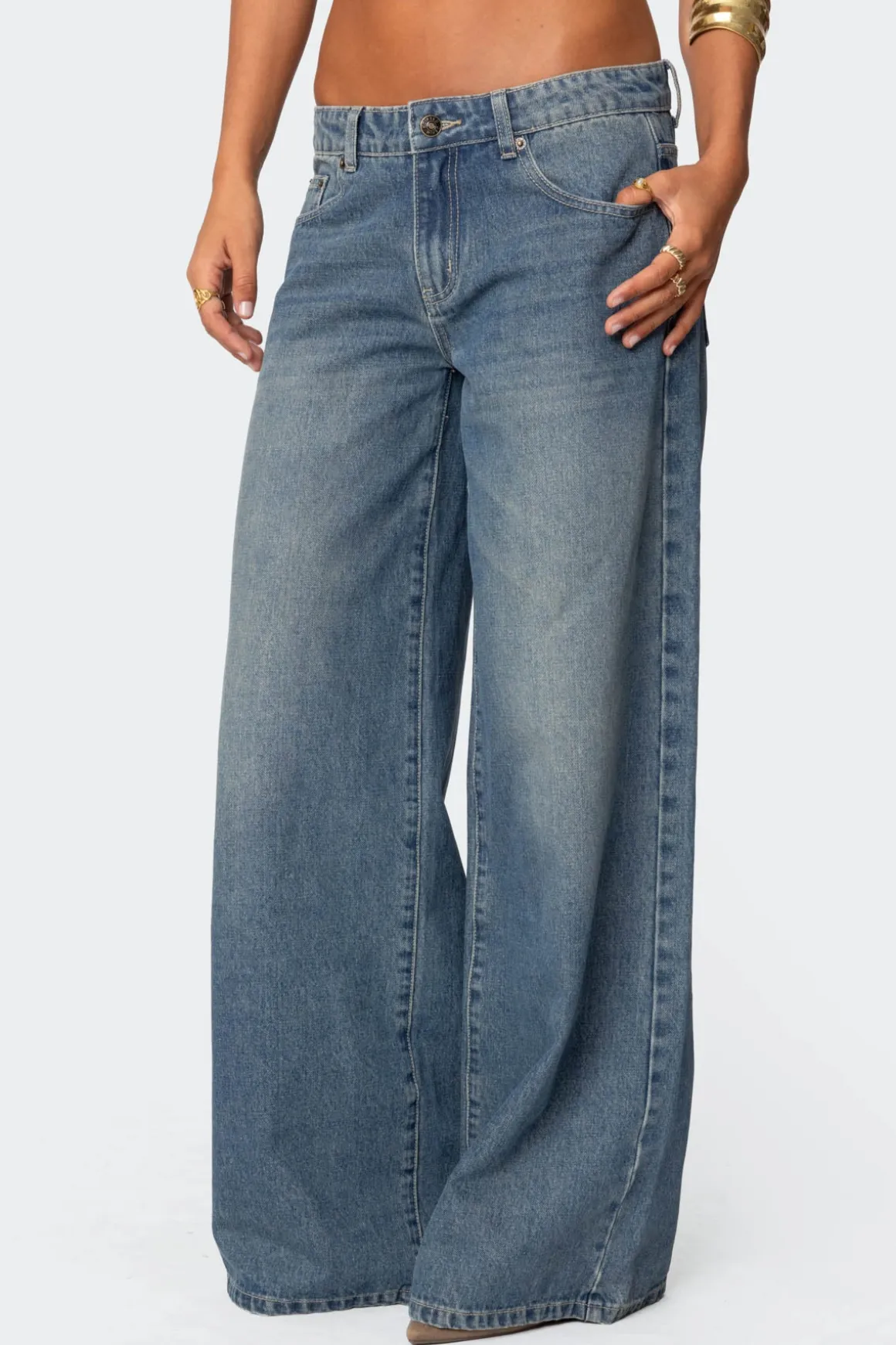 Vyxen Vintage Washed Low Rise Jeans