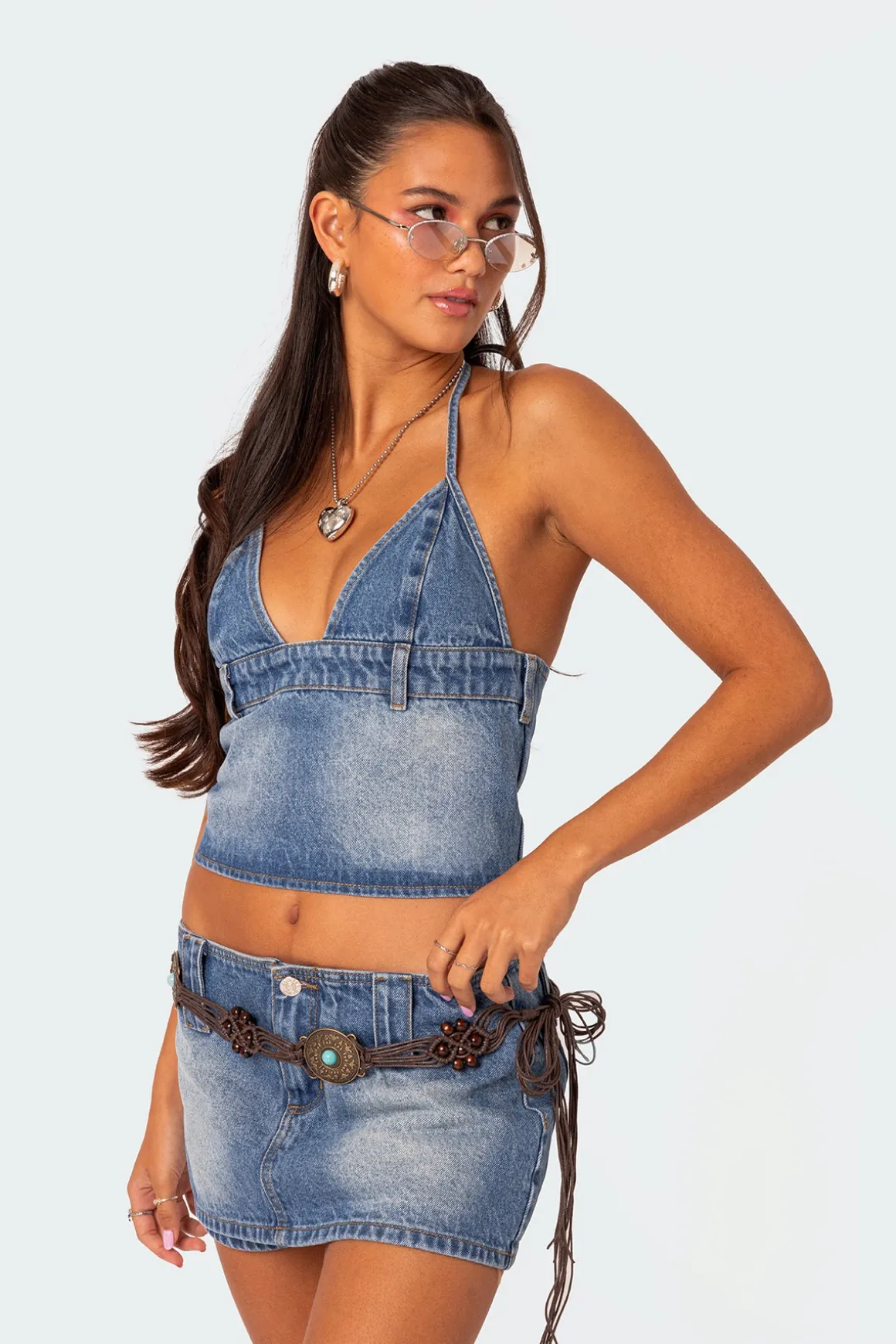Wanona Denim Halter Top