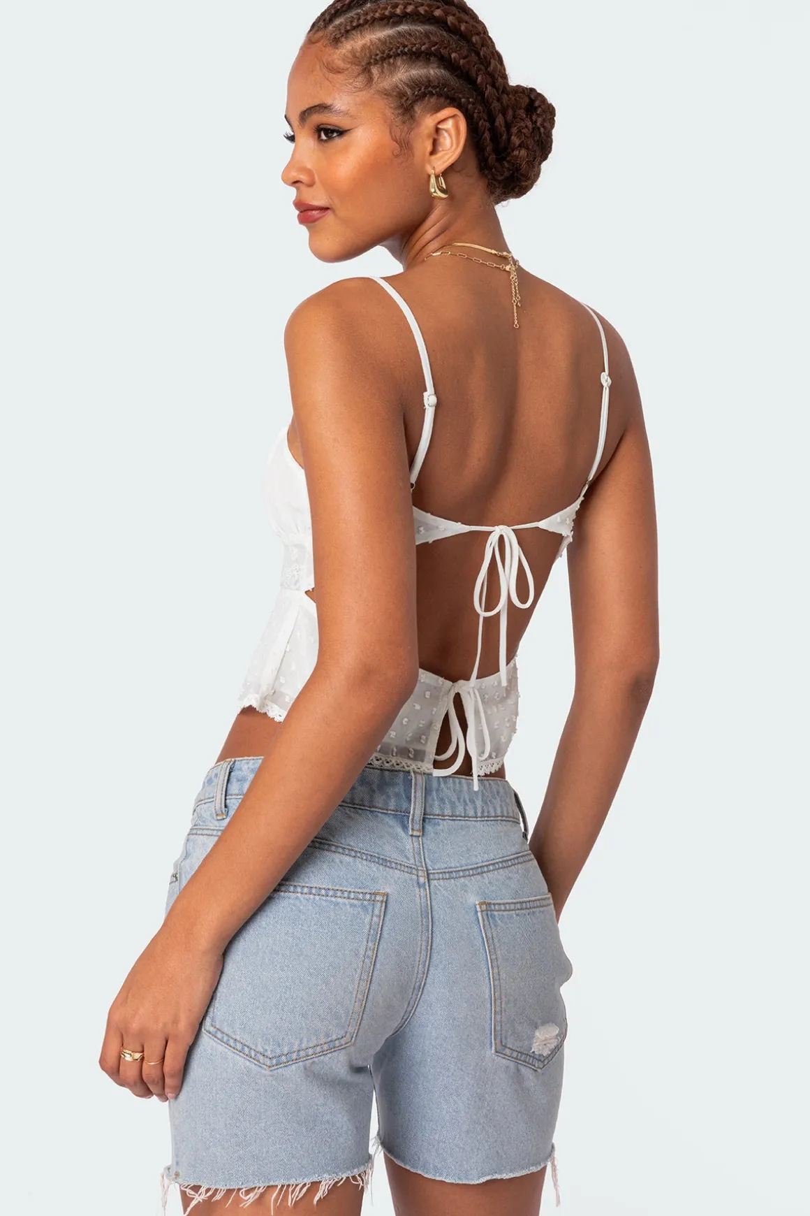 Wendy Tie Back Lacey Top