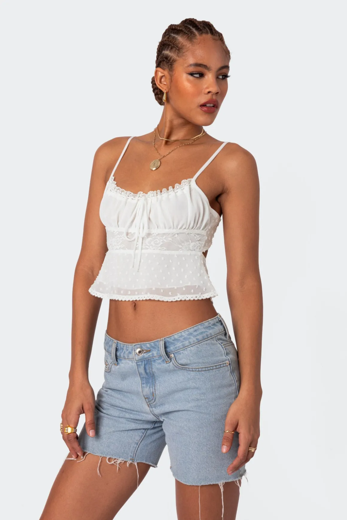Wendy Tie Back Lacey Top