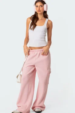 Wide Leg Cargo Sweatpants