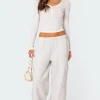 Wide Leg Cargo Sweatpants