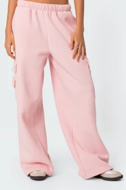 Wide Leg Cargo Sweatpants