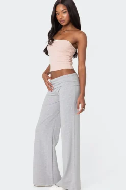 Wide Leg Fold Over Pants