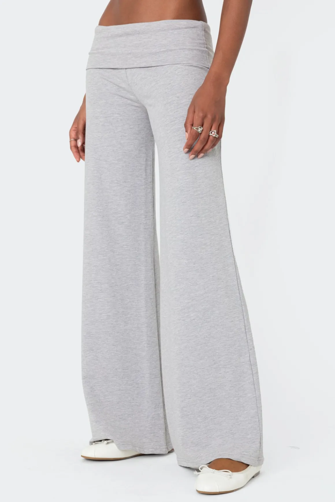 Wide Leg Fold Over Pants