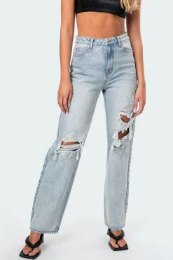 Wide Or Die Ripped Jeans