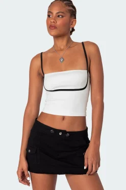 Yang Contrast Strap Tank Top