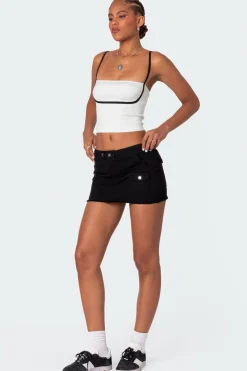 Yang Contrast Strap Tank Top