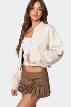 Zarria Cropped Bomber Jacket