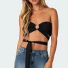Zia Ribbed Ring Tie Crop Top