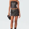 Ziva Faux Leather Mini Skirt