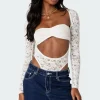 Zoey Sheer Lace Two Piece Bodysuit