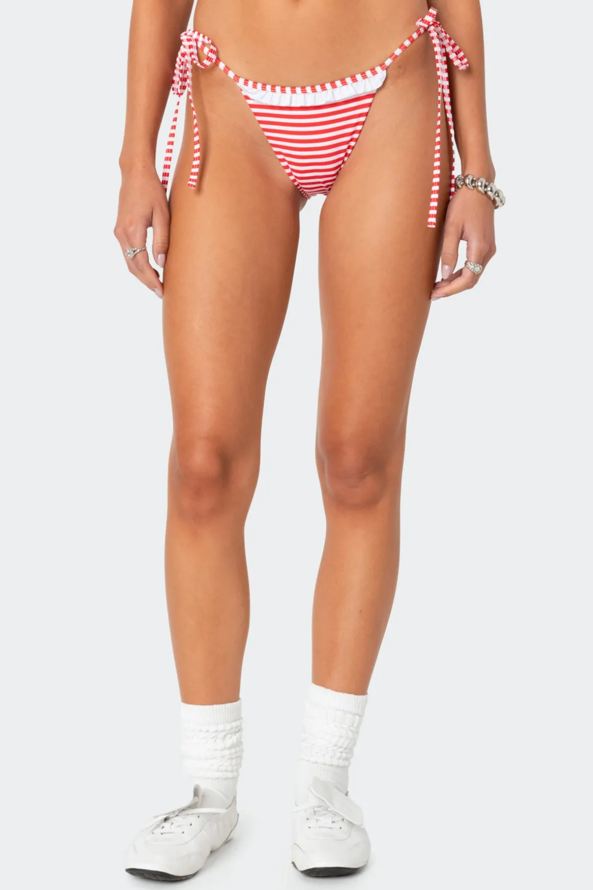 Zora Striped String Bikini Bottom